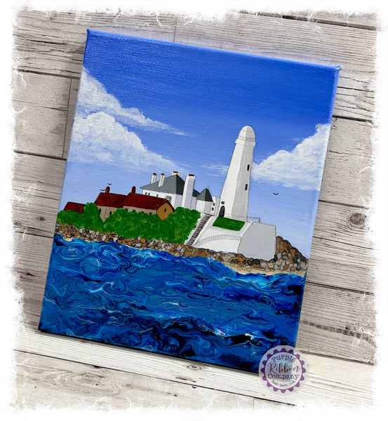 North East Art Canvases - St Mary's Lighthouse (25x30cm)