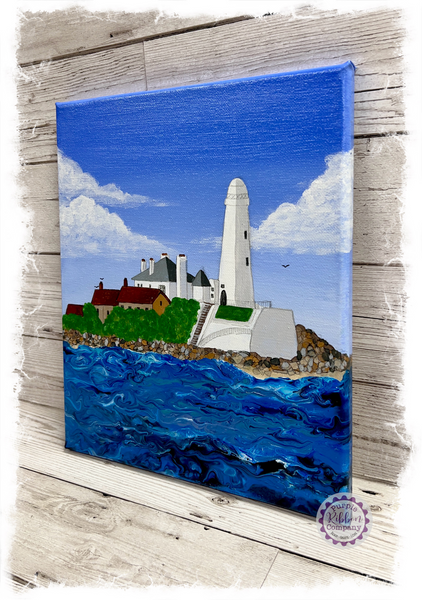 North East Art Canvases - St Mary's Lighthouse (25x30cm)