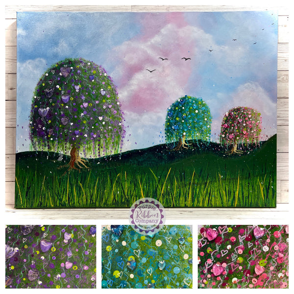 Trees of Love Paintings Deep Edged Canvas (80x60cm)