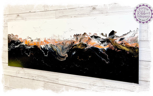 Fluid Art Canvases (80x30cm) "Copper Seas"