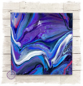 Fluid Art Canvases (30x30cm) "Purple Range"