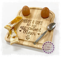 Breakfast Board (Bread Shape) - Here's a toast to an egg-cellent Mam