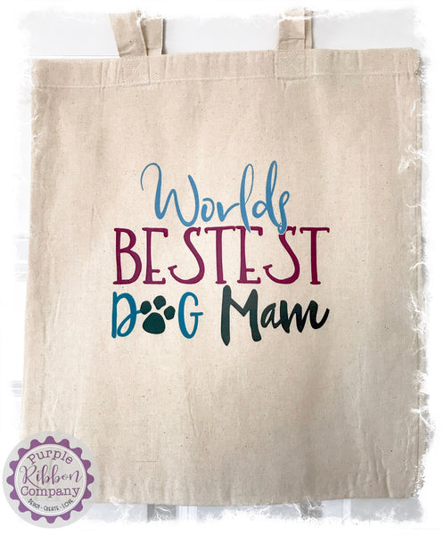 Cotton Tote Bag - Worlds Bestest Dog Mam