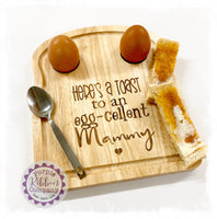 Breakfast Board (Bread Shape) - Here's a toast to an egg-cellent Mammy