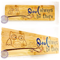 Bamboo Long Sign - Owl always be there