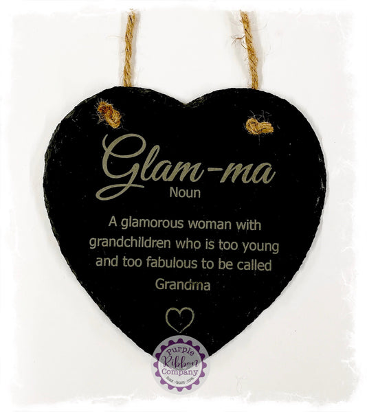 Slate Small Heart - Glam-ma