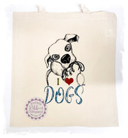 Cotton Tote Bag - I love dogs