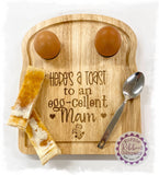 Breakfast Board (Bread Shape) - Here's a toast to an egg-cellent Mam