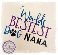 Cotton Tote Bag - Worlds Bestest Dog Nana