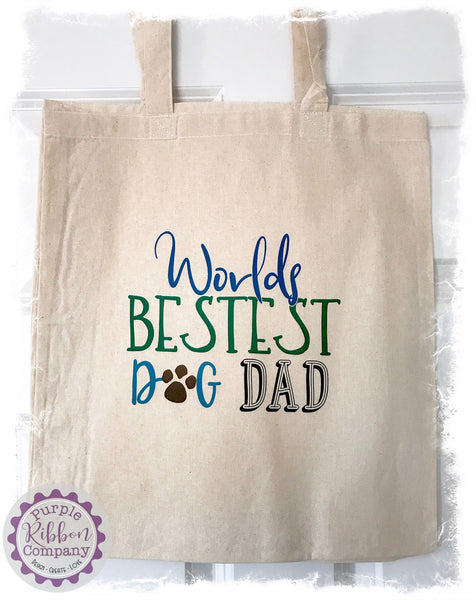 Cotton Tote Bag - Worlds Bestest Dog Dad