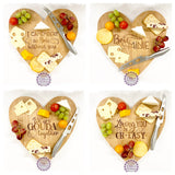 Bamboo Heart Cheese Boards with text “Brie Mine”