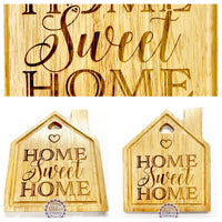 Hevea House Shaped Sign - Home Sweet Home