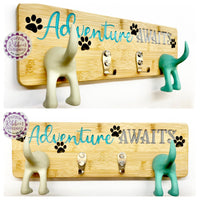 Bamboo Dog Lead Hooks (4 hooks) - Adventure Awaits