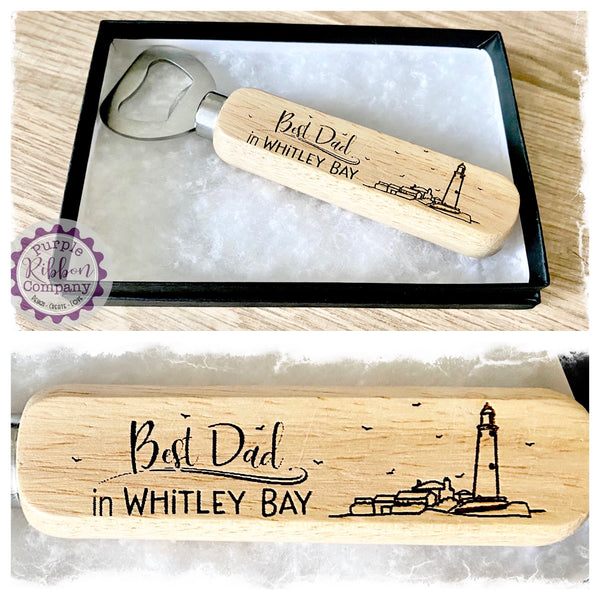 Handheld Bottle Opener - Best Dad in Whitley Bay (St Mary’s Lighthouse)