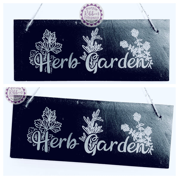 Slate Garden Sign - Herb Garden