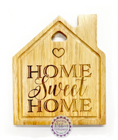 Hevea House Shaped Sign - Home Sweet Home