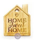 Hevea House Shaped Sign - Home Sweet Home