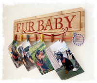 Bamboo Long Sign Photo Display Board - FUR BABY