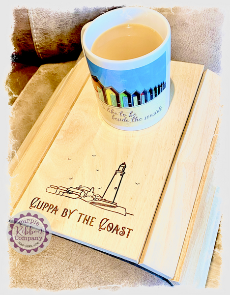 Flexible Sofa Tray - Cuppa by the Coast (St Mary’s Lighthouse, Whitley Bay)
