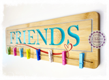 Bamboo Long Sign Photo Display Board - FRIENDS