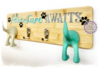 Bamboo Dog Lead Hooks (4 hooks) - Adventure Awaits