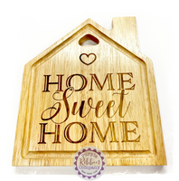 Hevea House Shaped Sign - Home Sweet Home