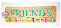 Bamboo Long Sign Photo Display Board - FRIENDS