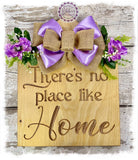 Large House Shaped Birch Wreath Sign (carved) - There’s no place like home