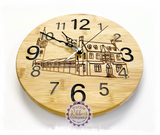 Round Bamboo Carved Clock - Darlington Clock Tower