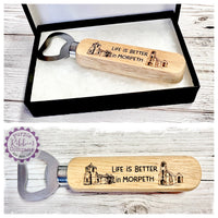 Handheld Bottle Opener - Life is better in Morpeth (St Mary’s Church & Morpeth Chantry)