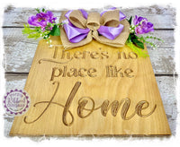 Large House Shaped Birch Wreath Sign (carved) - There’s no place like home